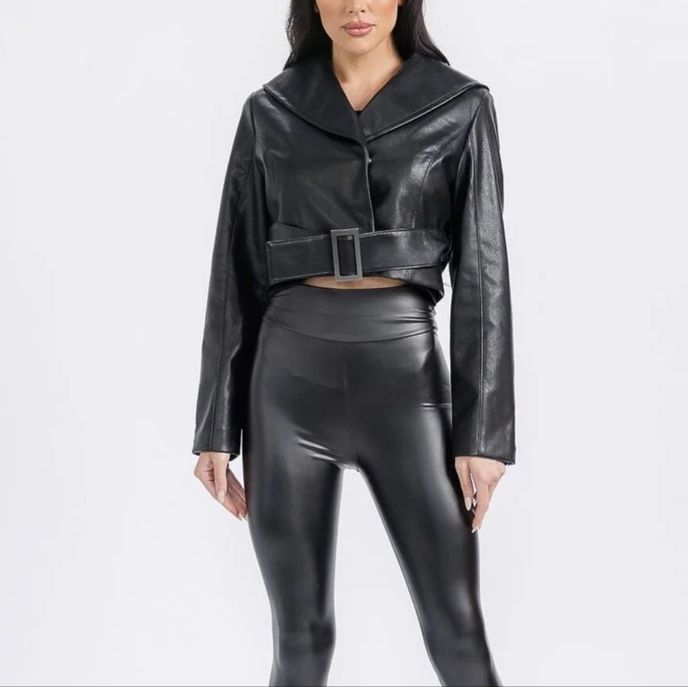 Women's Black Leather Jacket